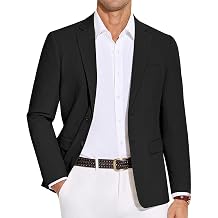 COOFANDY Mens Casual Blazer Lightweight Slim Fit Suit Jacket Two Button Cotton Sport Coats