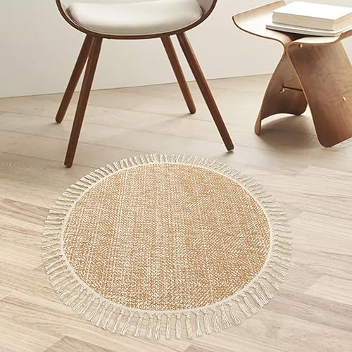 Miniatura 158 de Collive - Tapete de 27 x 43 pulgadas, lavable a máquina, para interiores y exteriores, de bajo perfil, suave algodón tejido a mano, para baño