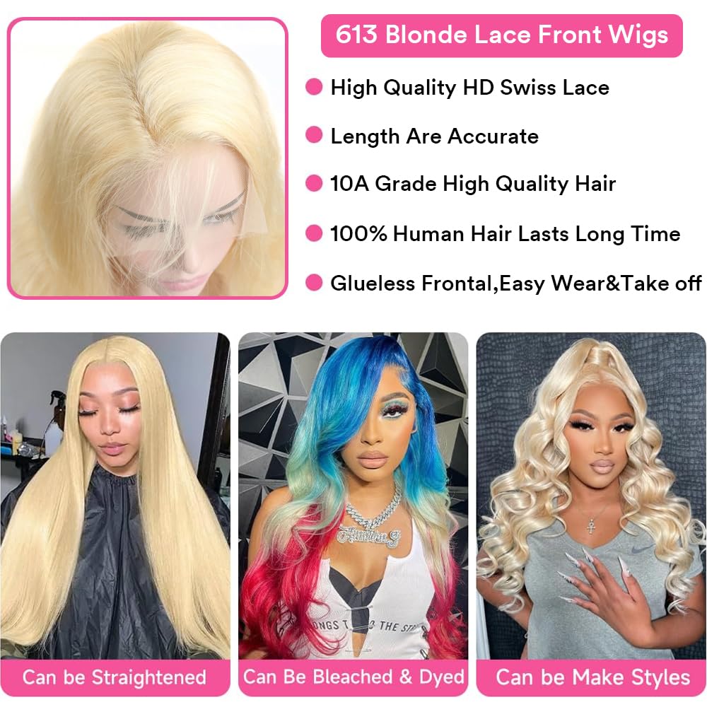?Blonde 13X 6 24” STRAIGHT LACE FRONT? P003_9e4d3810-c87d-4c67-8048-  main image 3