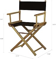 Vista 96 de Casual Home - Silla de director de 30 in, marco blanco, con lona color blanco, altura de barra