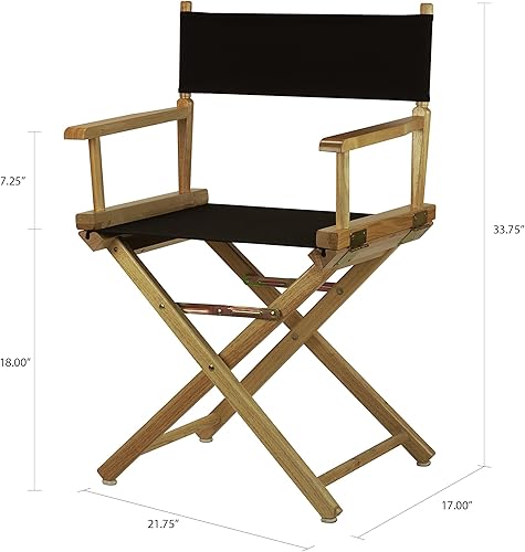 Miniatura 2 de Casual Home - Silla de director de 18.0in, marco natural con lona negra