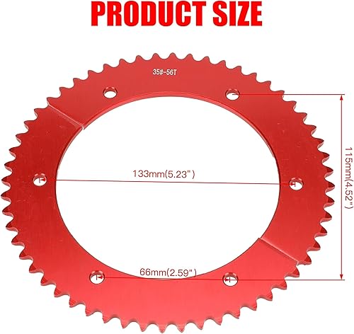 Vista 22 de GREHUA Piñón dividido universal #35 cadena 64 dientes rueda trasera aluminio para Predator 212cc 196cc 6.5hp 7.0hp 420cc 301cc 389cc 13hp 15hp 3.0hp