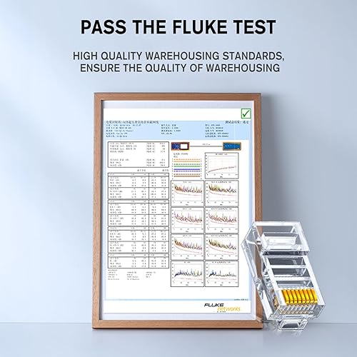 Miniatura 5 de Ercielook Extremos RJ45 - Conector RJ45 Cat6 Cat5 RJ45, paquete de 100 conectores Ethernet 8P8C