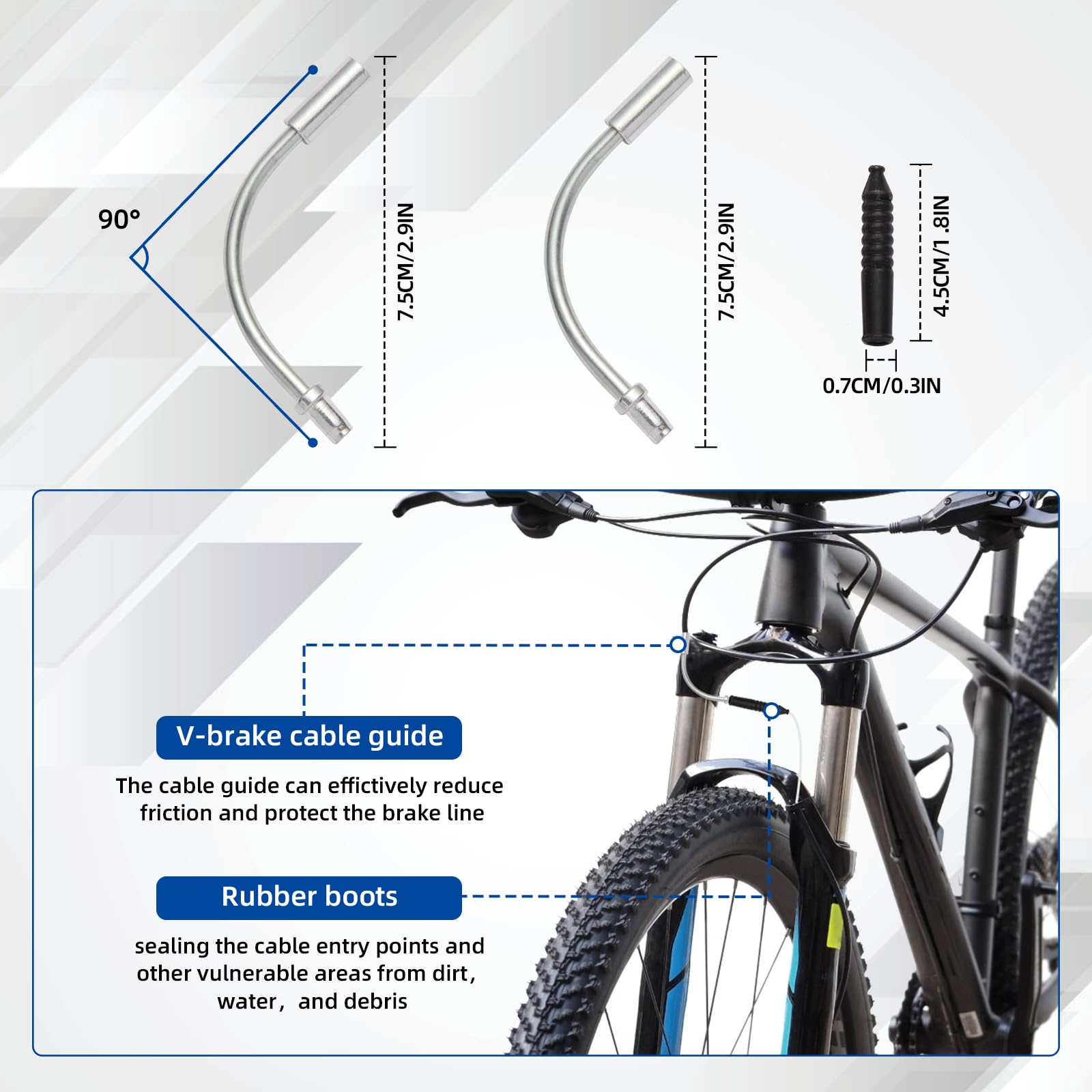 Weideer Stainless Steel Wire Cutter Bike Brake Cable Housing Shifter Cable Housing Universal Bike Cable Kit Bicycle Brake Cable Shift Cable With Bike Cable End Caps O-Rings - Foto 2