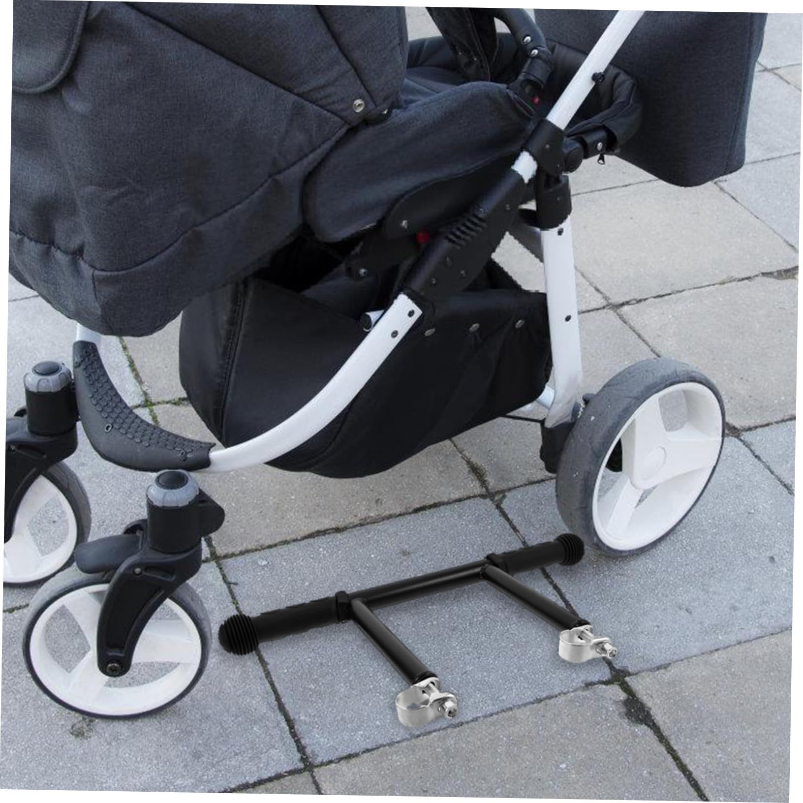 ORFOFE Extension de Poignée Poussette avec Attache Rallonge Rehausseur de Guidon pour Compatibles Améliore Confort et Interaction Parent- Installation Facile pour Sorties Famille