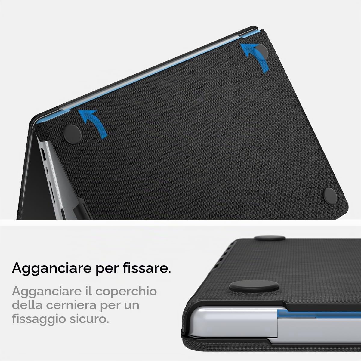 Spigen Cover Urban Fit Compatibile con MacBook Pro 16 pollici M5/M4/M3/M2/M1/Pro/Max (2026-2021), Custodia in Tessuto Anti-Impronta e Antigraffio - Nero