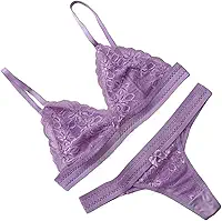 Conjunto Lingerie Feminina Renda Macia sem Bojo sem Aro Sutiã e Calcinha – Uso Diário, Confortável, Tamanhos P ao GG – Luz Bella