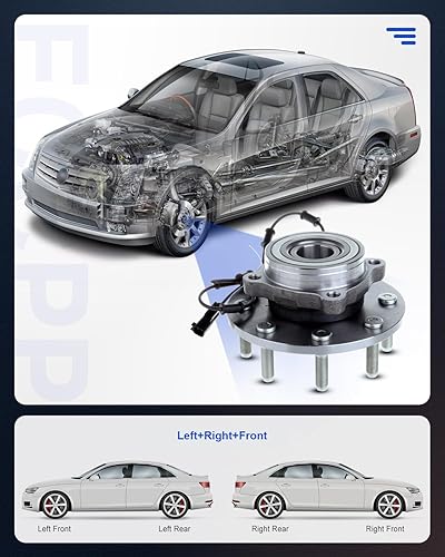 Miniatura 2 de ECCPP Repuesto para par de 2 cojinetes de cubo de rueda delantera 06 07 08 Dodge Ram 2500 3500 1500 4WD 4X4