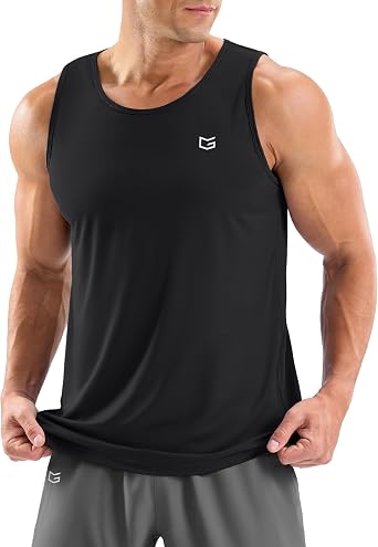 G Gradual Men's Workout Tank Tops Sleeveless Muscle Shirts Summer UPF 50+ Quick Dry Shirts for Men Athletic Running Gym