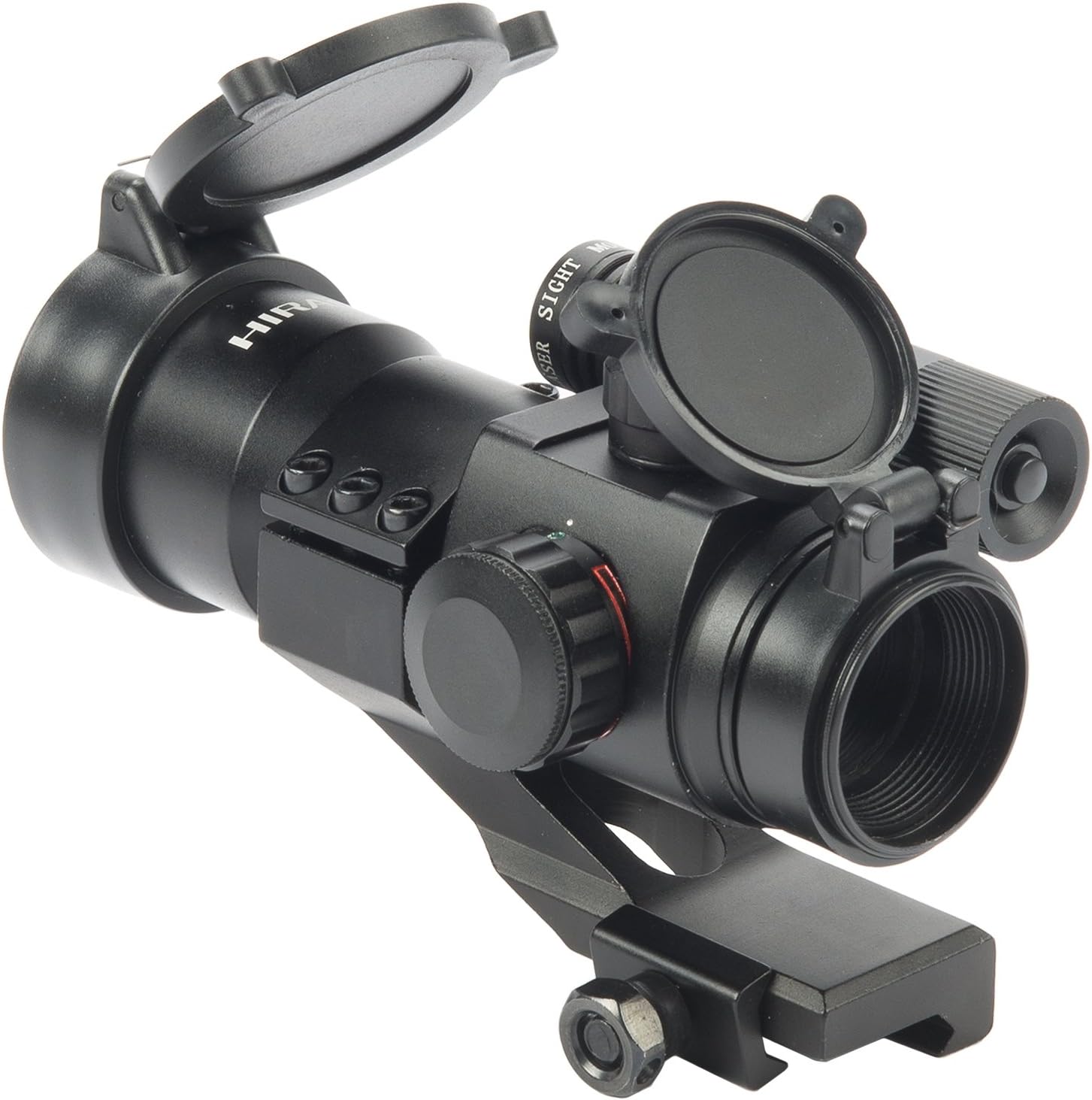 Hiram 1X30 4 MOA Green Red Dot Sight for Rifles with Green Laser, Picatinny Cantilever PEPR Mount : Sports & Outdoors