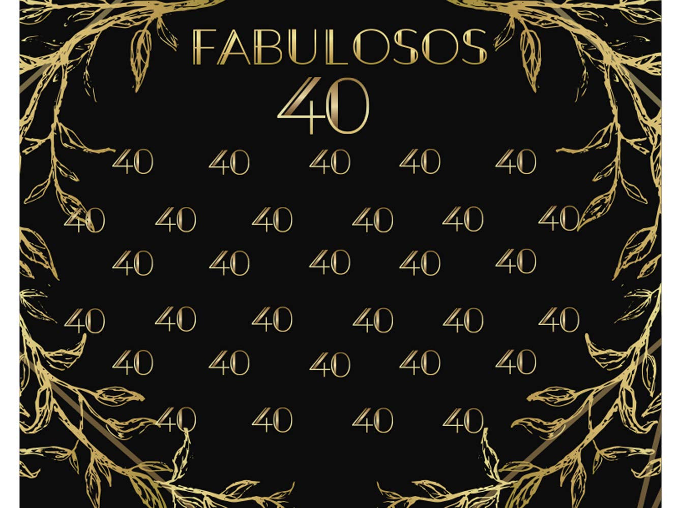 Oedim Photocall X-Banner Extensible 100% Fabulosos 40 | 335x200cm| Regalos para Cumpleaños | Photocall Económico y Original | Ideas para Regalos | Regalos Personalizados de Cumpleaños