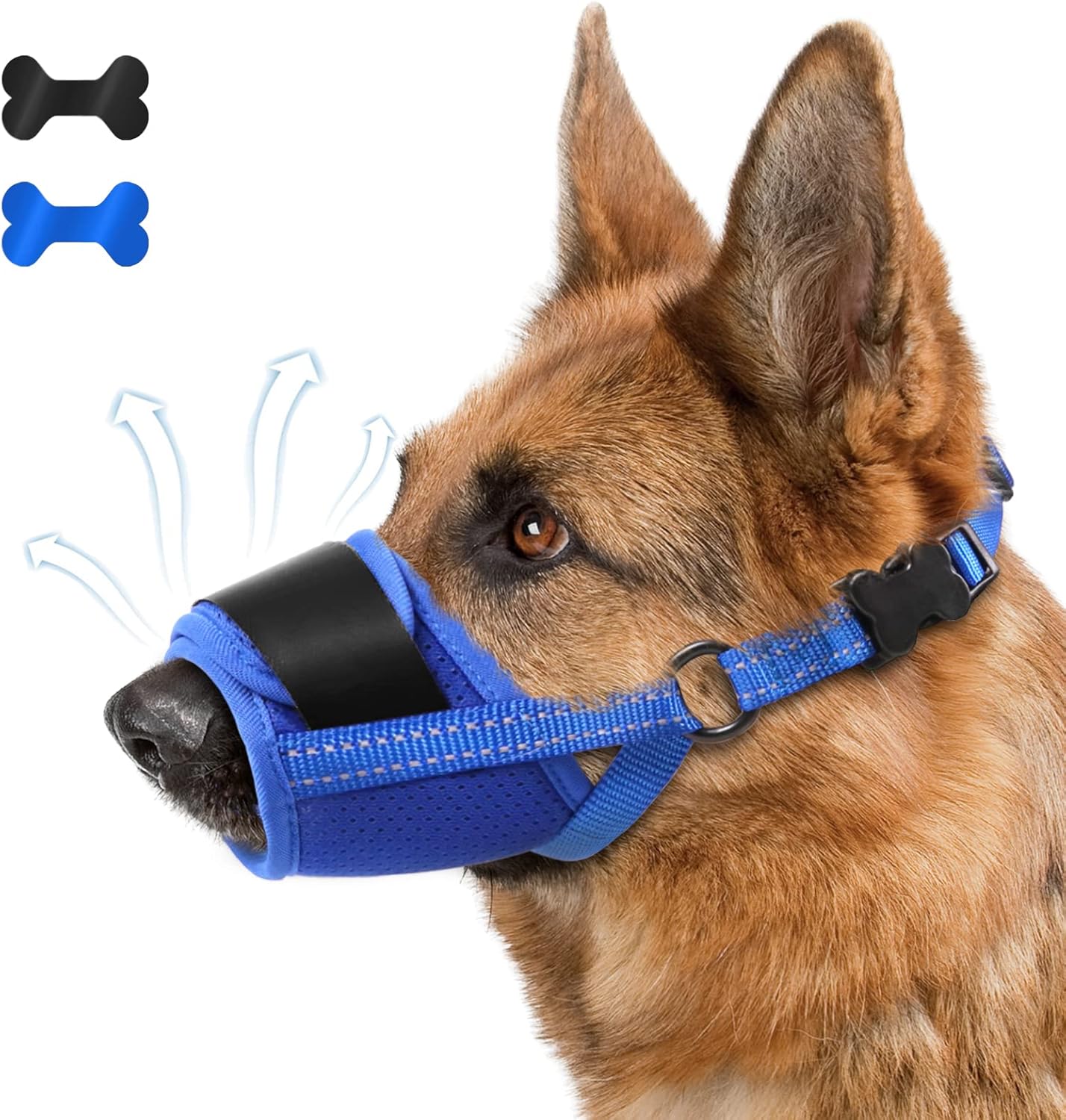 Dog Muzzle, Breathable Soft Pet Muzzle for Large Dogs Anti