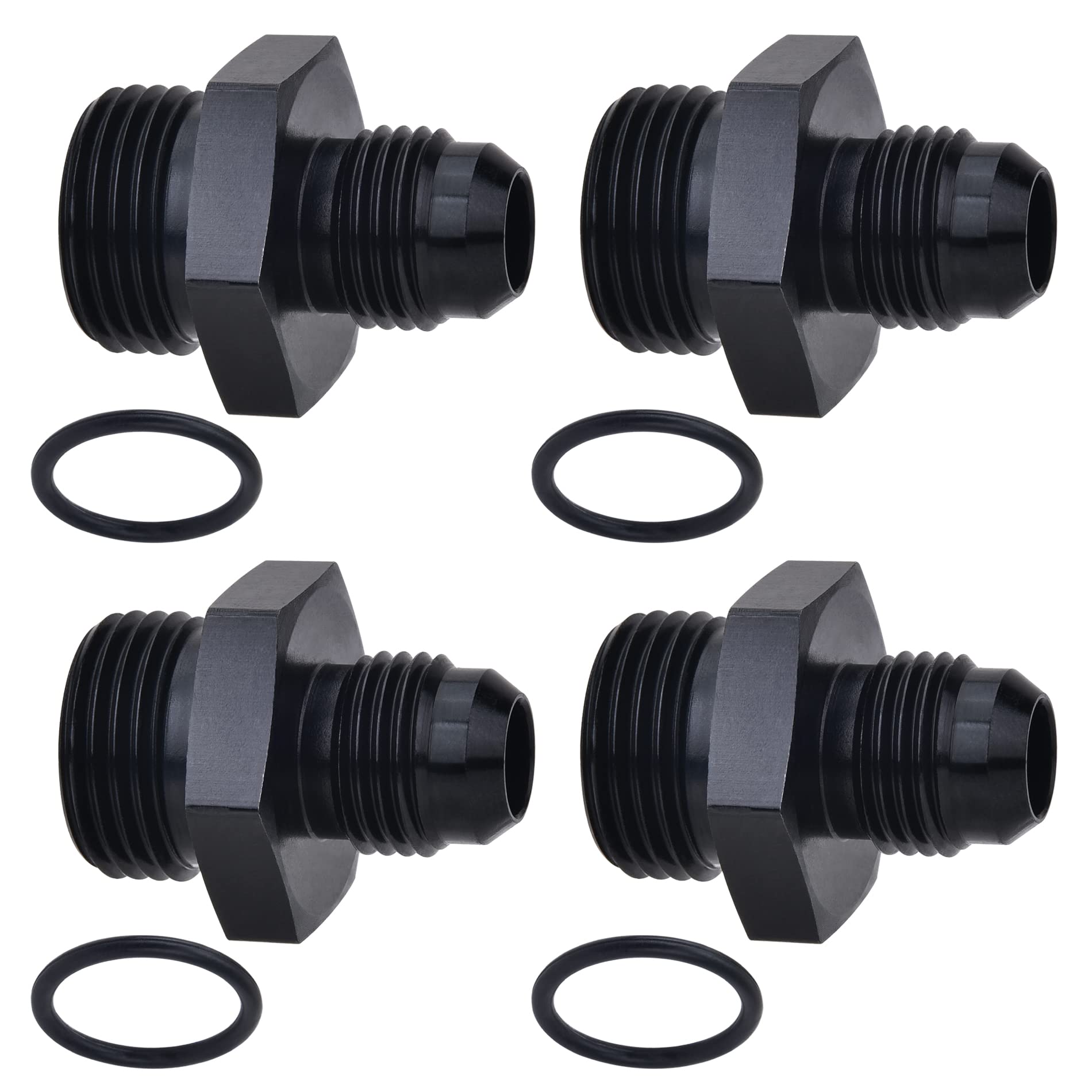 EVIL ENERGY 6AN Flare to AN8 ORB Male O-Ring 4PCS Fitting Adapter