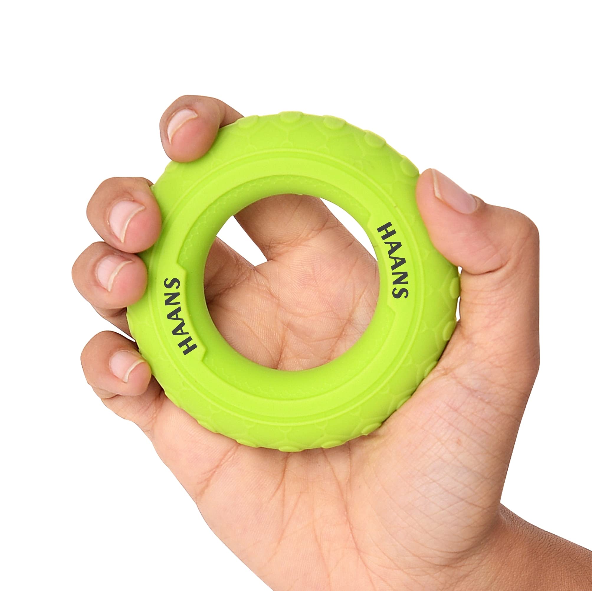 HAANS Silicone Hand Strenghtener Ring, Silicone Ring for Men & Women, Rubber Rings fit for Gym Sports, O Ring, Green