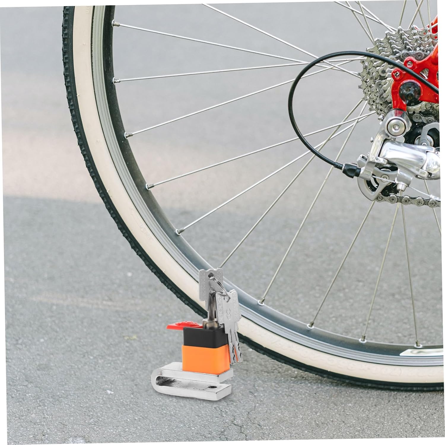 Disc Brake Lock Lock-Theft Security for Motorcycle Scooter Heavy Duty Wheel Keys Alloy Body Versatile Application
