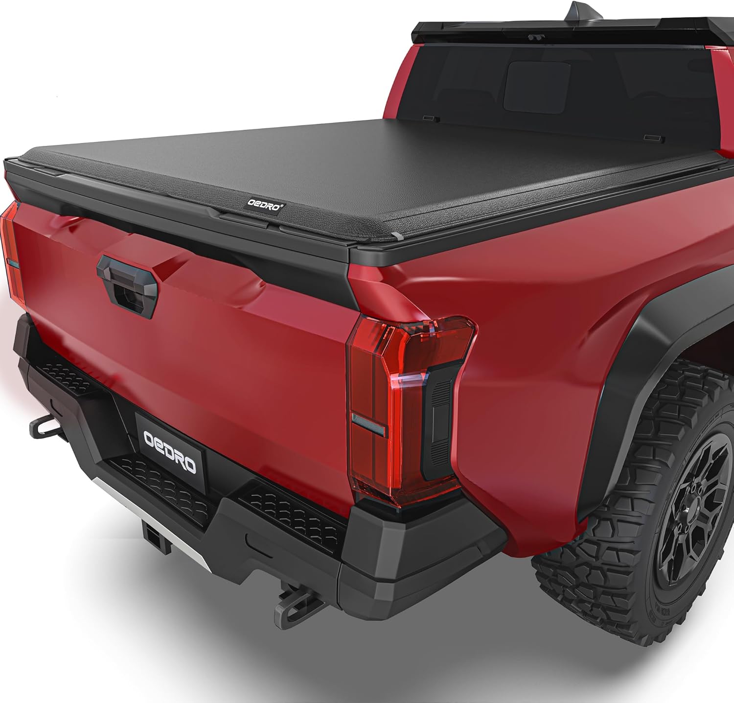 OEDRO Soft Roll Up Truck Bed Tonneau Cover Compatible with Toyota Tacoma 2024 (Excl. Trail) 5 Ft Bed with Track Rail System 5ft Bed Roll-Up 2024