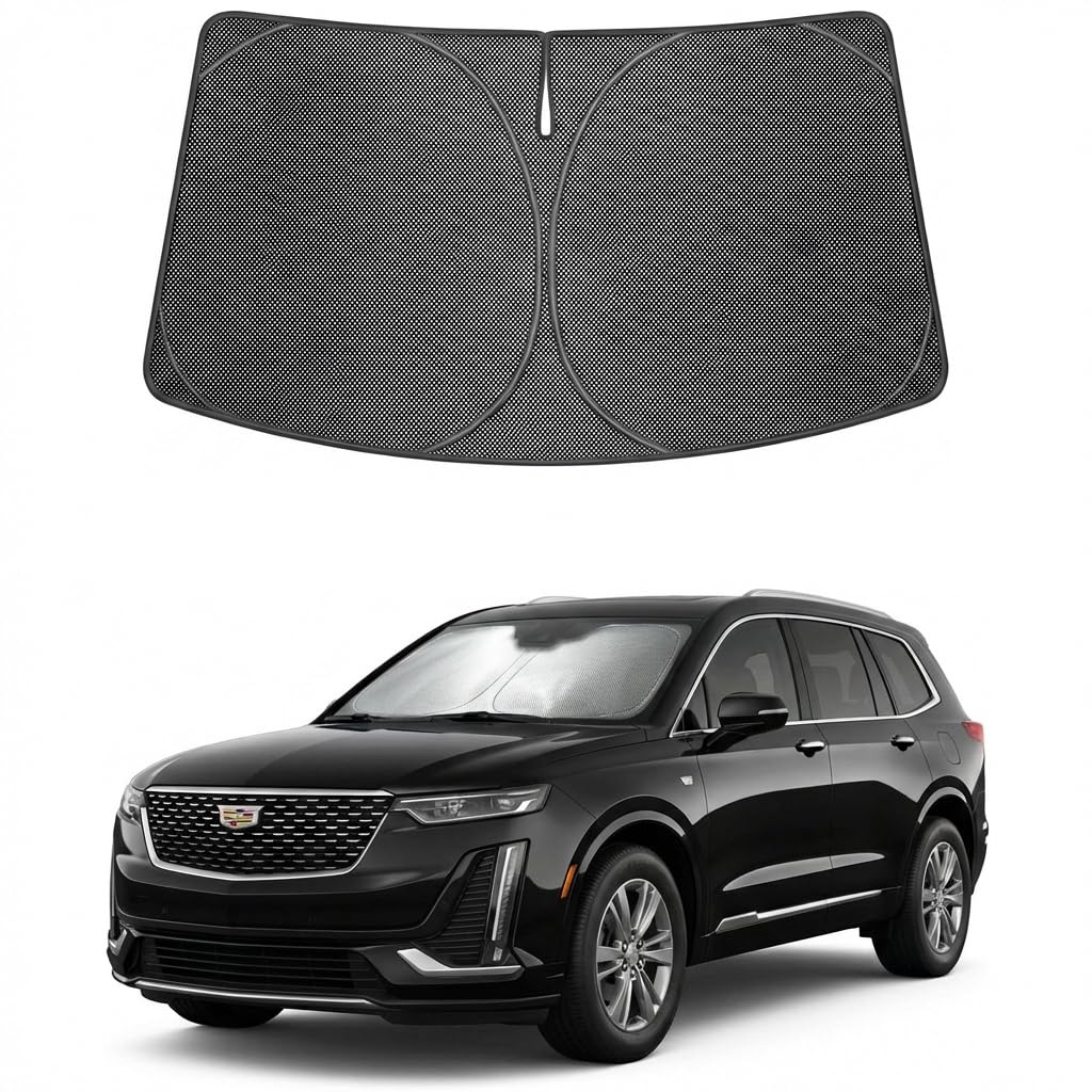 Proadsy Custom Fit 2020-2026 Cadillac XT6 Windshield Sun Shade, Blocks Heat
