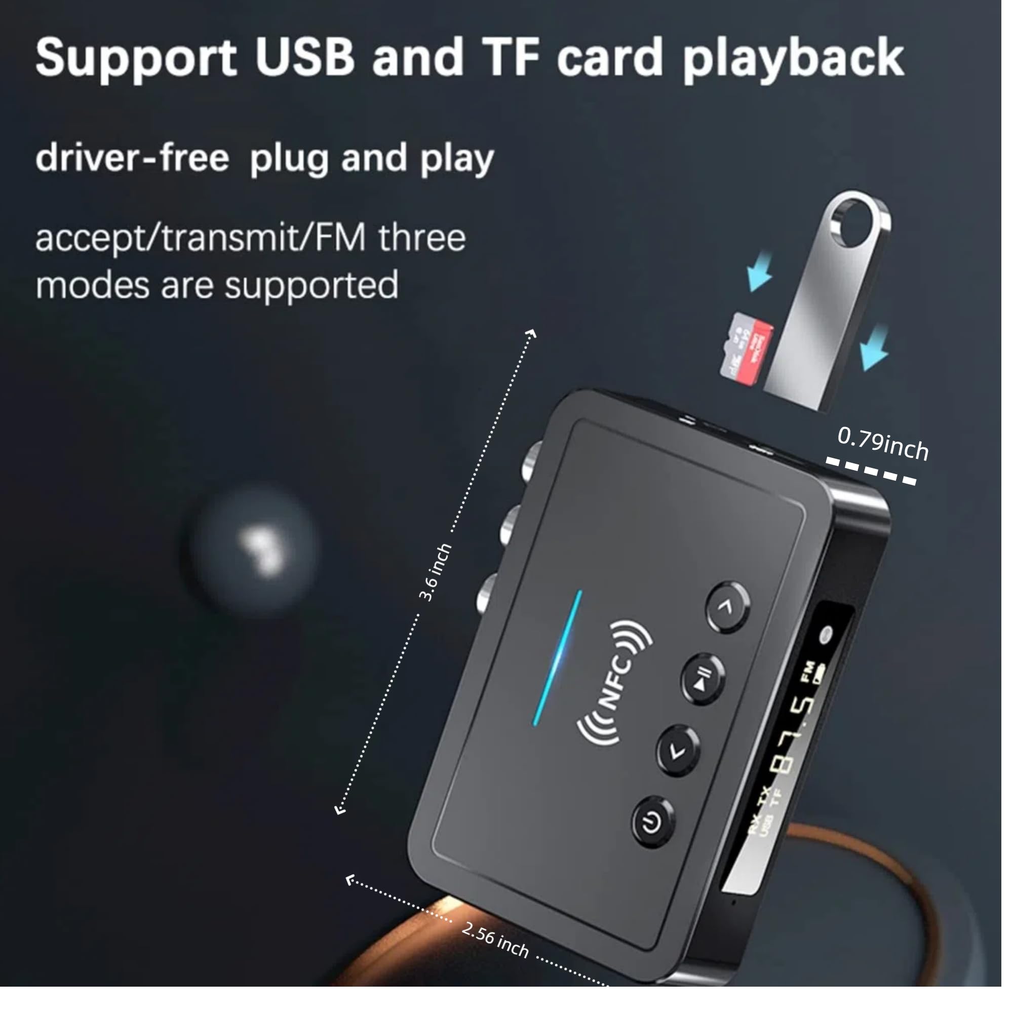 Amazon.com: Bluetooth 5.0 Adapter, Bluetooth Transmitter and