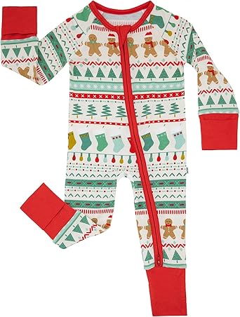 Little Sleepies Baby Girl Christmas Pyjamas made from Bamboo
