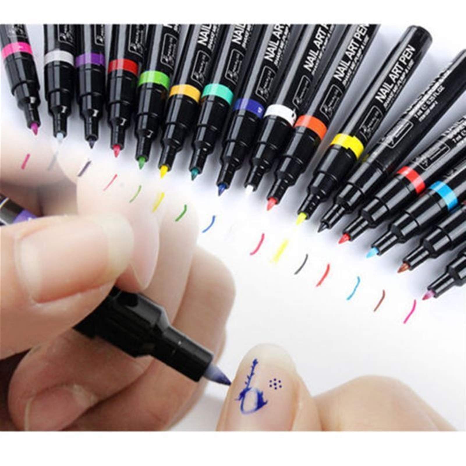 Amazon.co.jp: ネイルペン 16個のカラーネイルアートペン絵画デザイン 