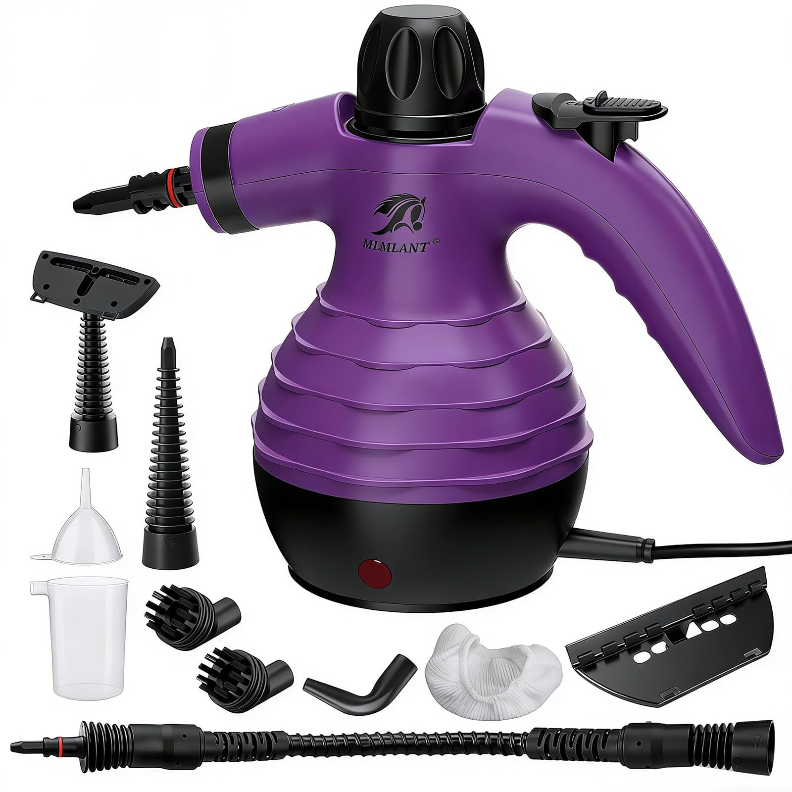 MLMLANT Limpiador de vapor, limpiador de vapor multifunción para el hogar con 10 accesorios, apto para cocinas, baños, sofás y asientos de coche.