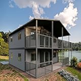 Prefabricated Tiny Home for Sale, 2-Story Design 20Ft 40 Ft, Expandable Container Folding House, Modular Expansion Design for Residential