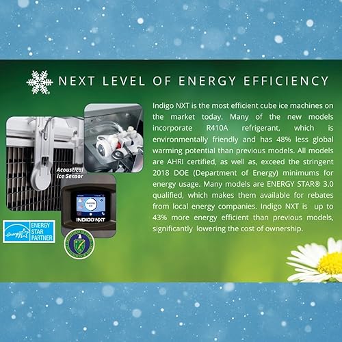 Miniatura 6 de Manitowoc IDT0450A-161 Indigo NXT Máquina de hacer hielo de dados completos refrigerados por aire de 30 pulgadas con contenedor de almacenamiento de