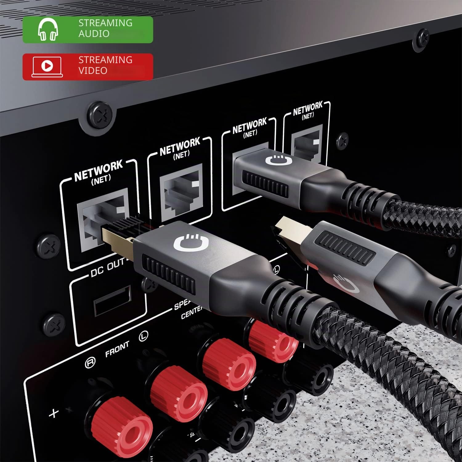 Oehlbach Stream Primus – State of The Art – High End CAT 8.1 Cavo di rete Streaming 40 Gbits RJ45 3 schermatura guaina in tessuto Twisted Pair – SPOFC, 5 m