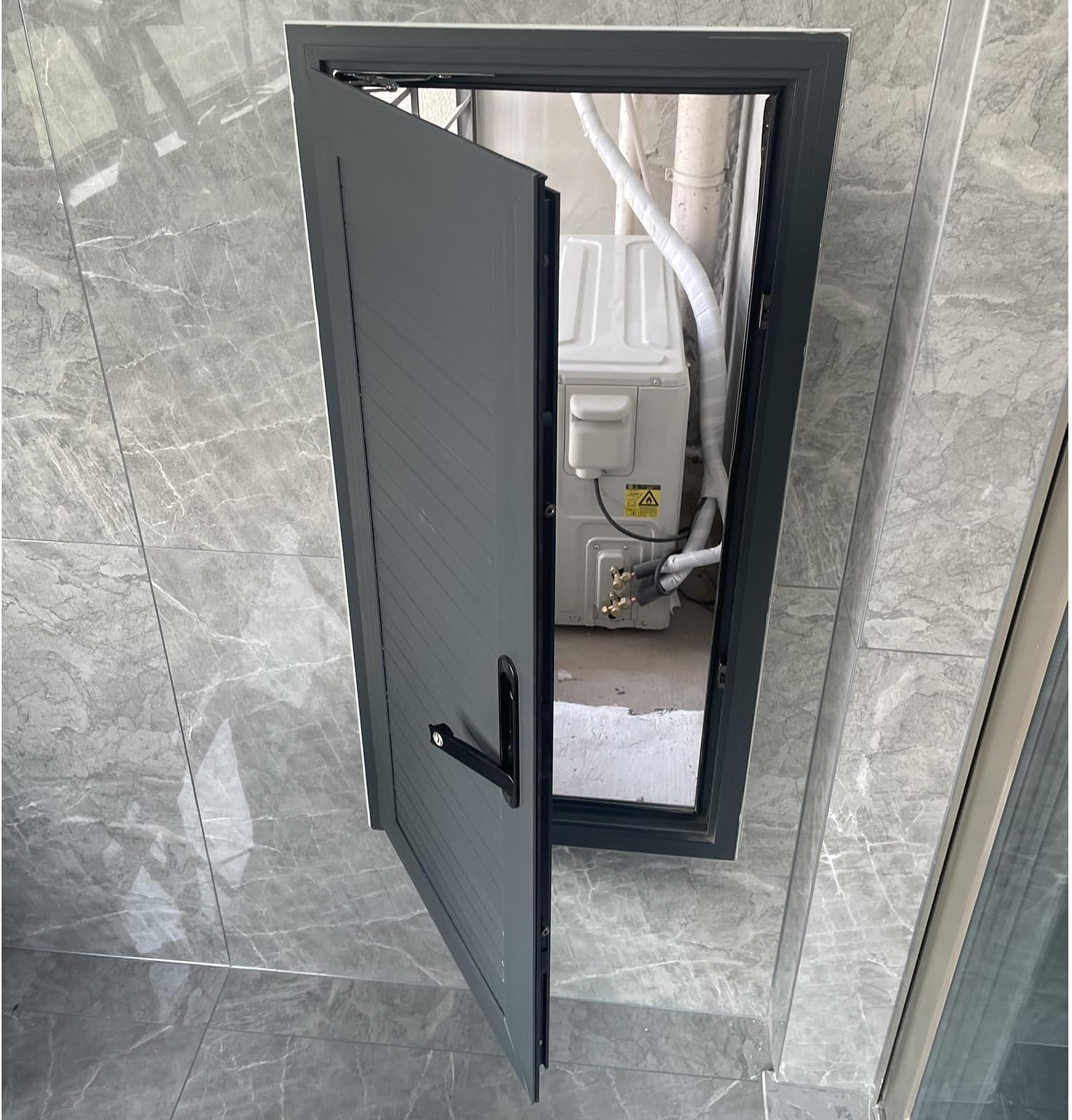 Hidden Plumbing Access Panel for Tile, Customizable Large Inspection Door Cover Plate with Frame for HVAC and Electricity Maintenance