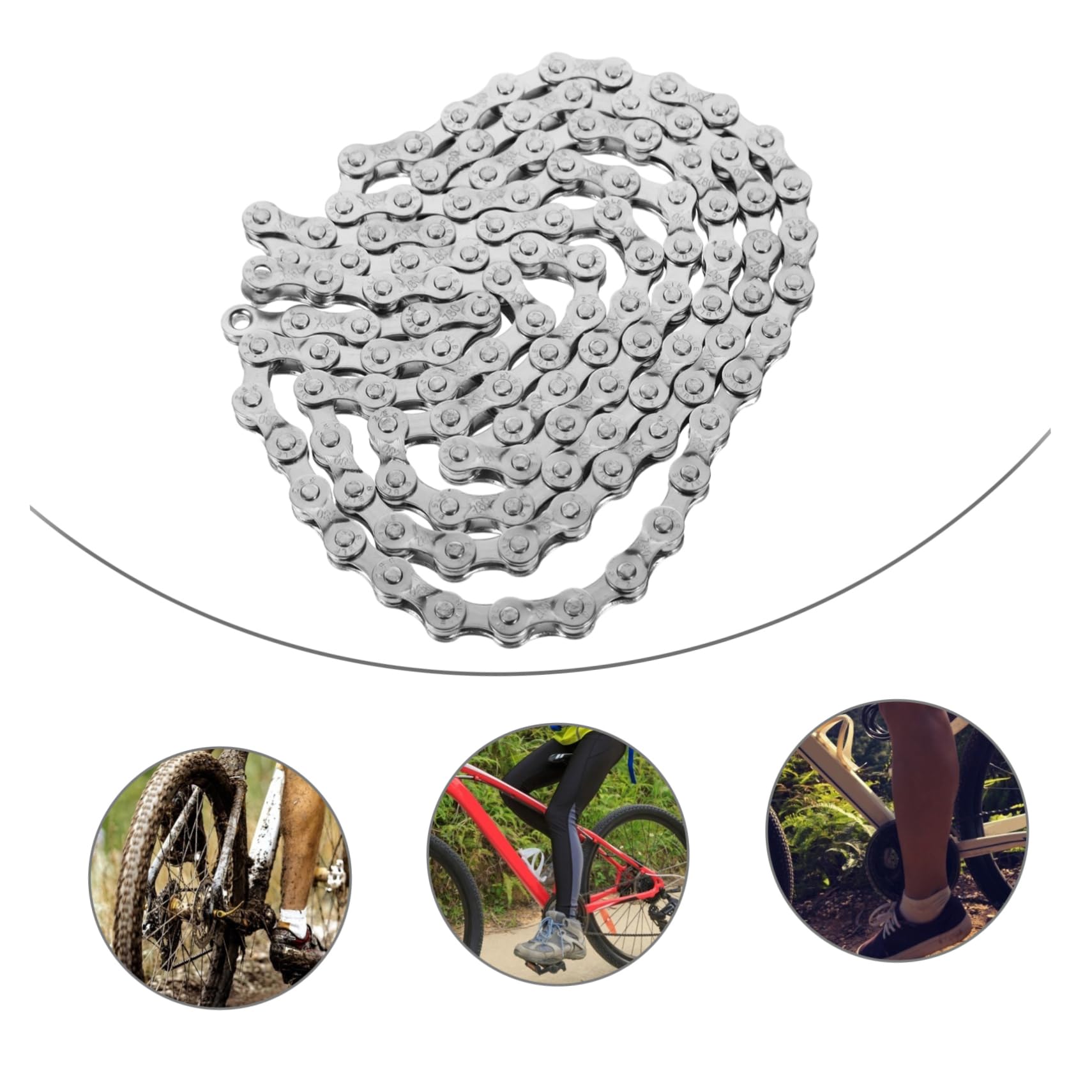 GOOHOCHY Metal Bike Chain 116 Link 6/7/8 Speeds Road Mountain Bike Chain Repair