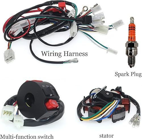 Miniatura 5 de Arnés de cableado de 125 cc de 110 cc para ATV chino arnés de cableado compatible con GY6 Taotao Kazuma Baja 50cc 70cc 90cc 110cc 125cc 150cc ATV Go