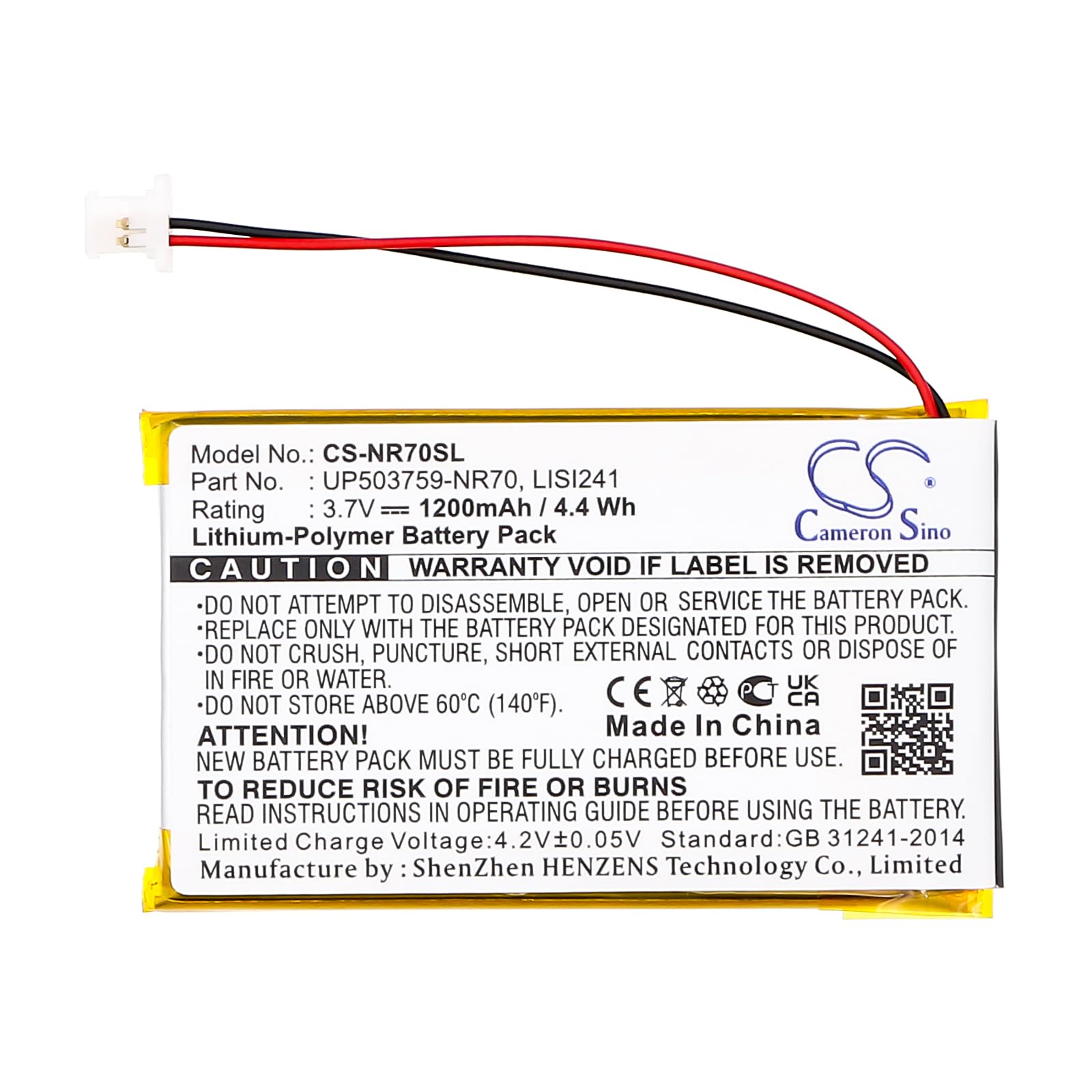 3.7V Battery for Sony Clie PEG-NX73V, Clie PEG-NR60V, Clie PEG