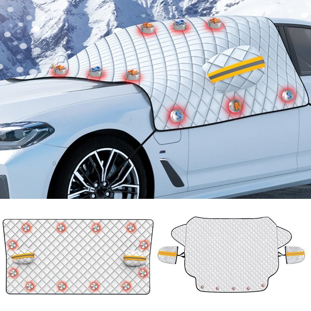 Magnetyczny pokrowiec na szybę samochodu, do Mitsubishi Fortis Eclipse Cross, ochrona przed śniegiem, mrozem, lodem, składany, bardzo gruby ochraniacz na przednią szybę, z magnesami L