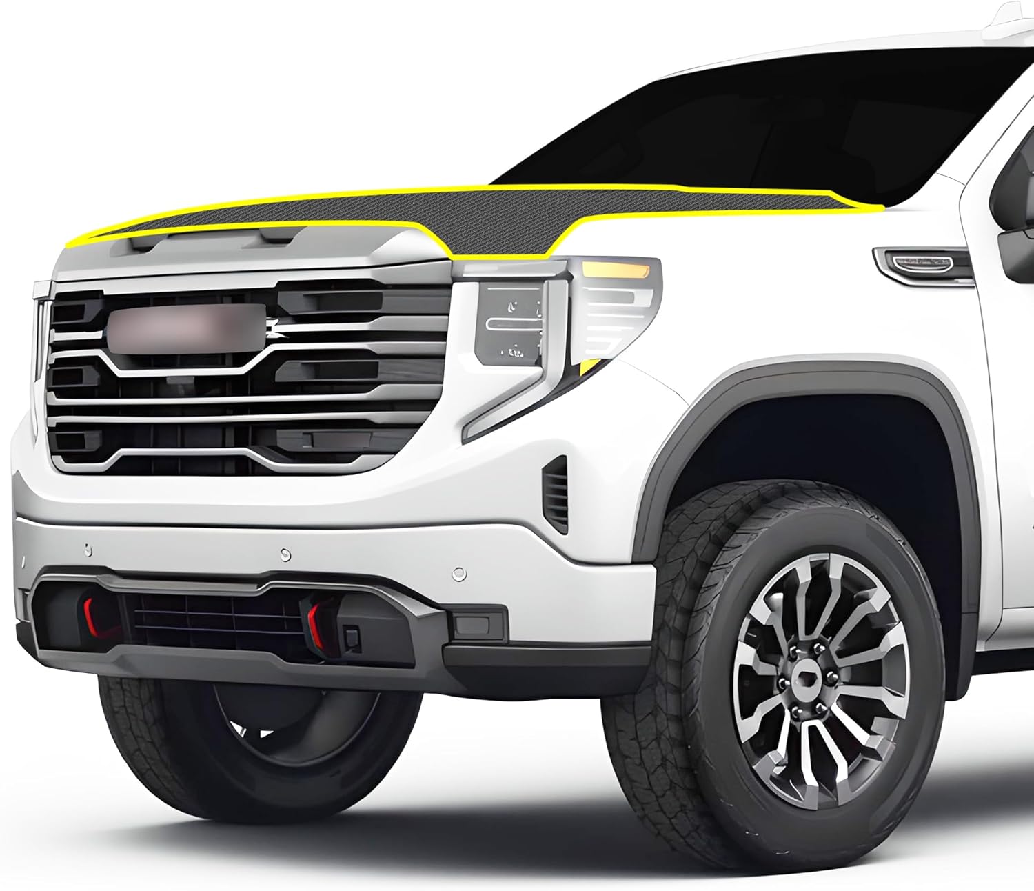 BOGAR TECH DESIGNS Front Bumper Paint Protection PPF Film Kit Cover Compatible with GMC Sierra 2022-2024, Clear Bra