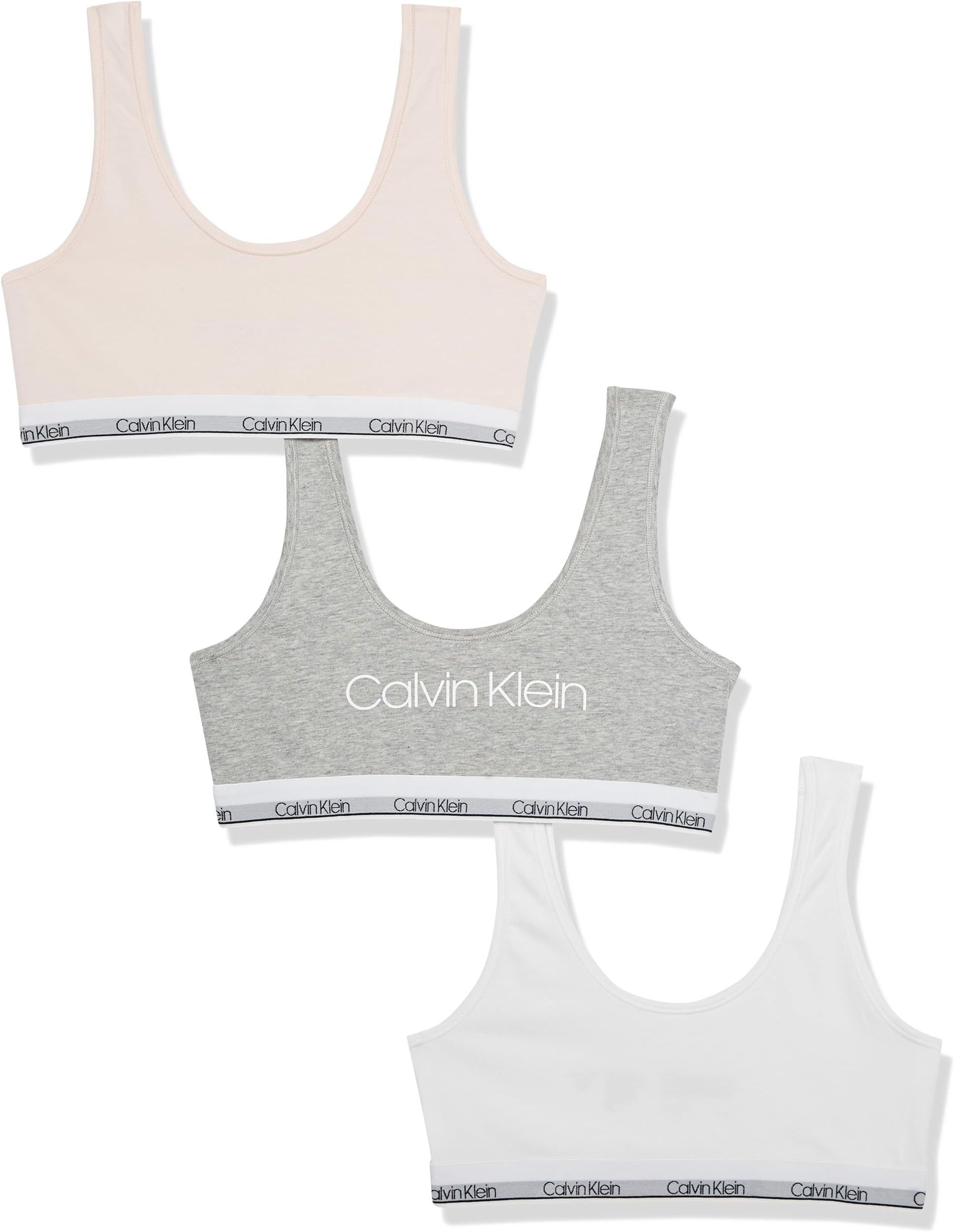 Kids Girls' Modern Cotton Bralette 3-Pack