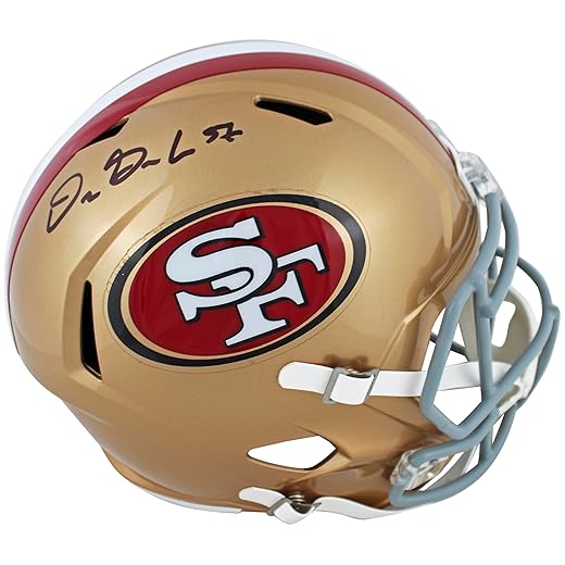 49ers Dre Greenlaw Authentic Signed Full Size Speed Rep Helmet BAS Witnessed