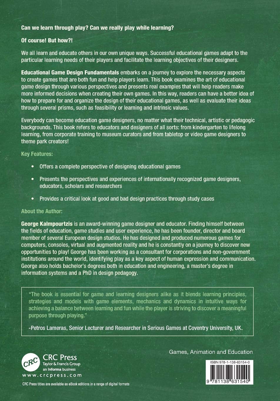 Educational Game Design Fundamentals: A Journey to Creating Intrinsically  Motivating Learning Experiences : Kalmpourtzis, George: Amazon.de: Bücher