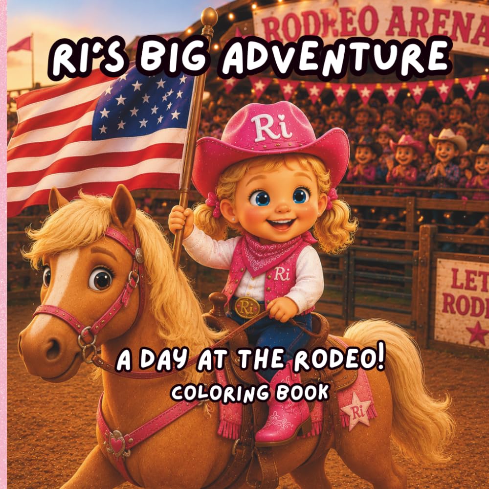 Ri’s Big Adventure: A Day at the Rodeo Coloring Book: Fun Rodeo Activities, ABCs, Counting & Coloring for Little Cowboys and Cowgirls