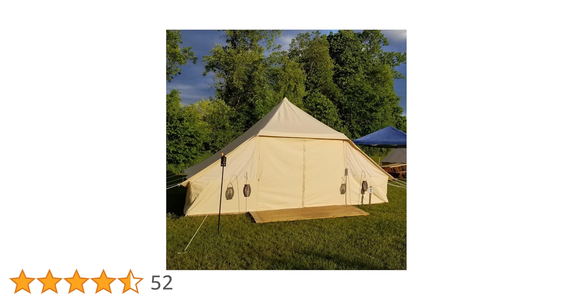 【新品・送料無料】グランデ  テント　コットン 素材　直径5m　8人就寝用 Amazon | Dream House 大型広々としたアウトドア防水コットン