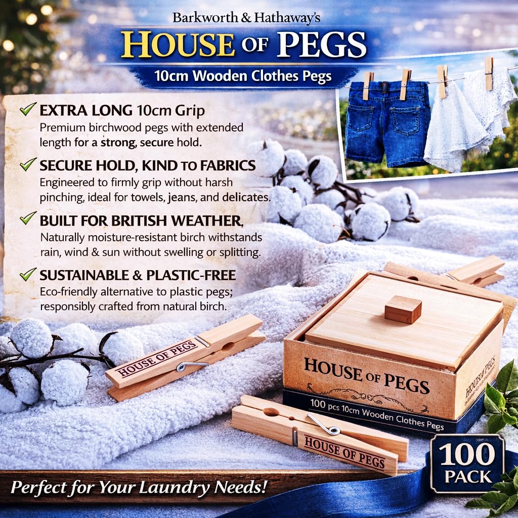 Mollette in legno (100 pezzi) - Mollette extra lunghe in | FindTheDeal