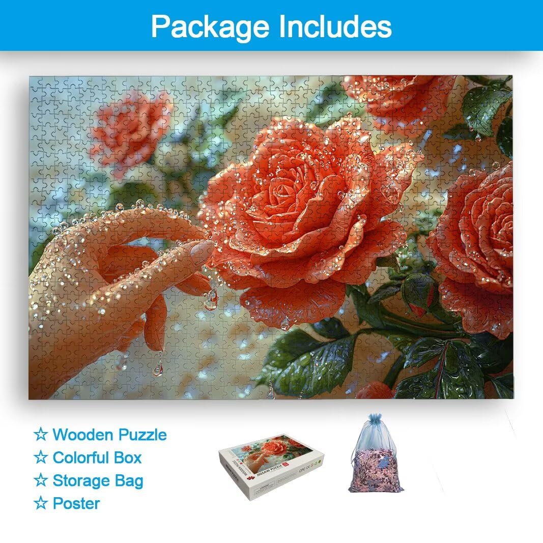 Puzzle Rosa, Puzzle 1000 Pezzi per Adulti, Decor, Regalo Donna/Uomo -2559