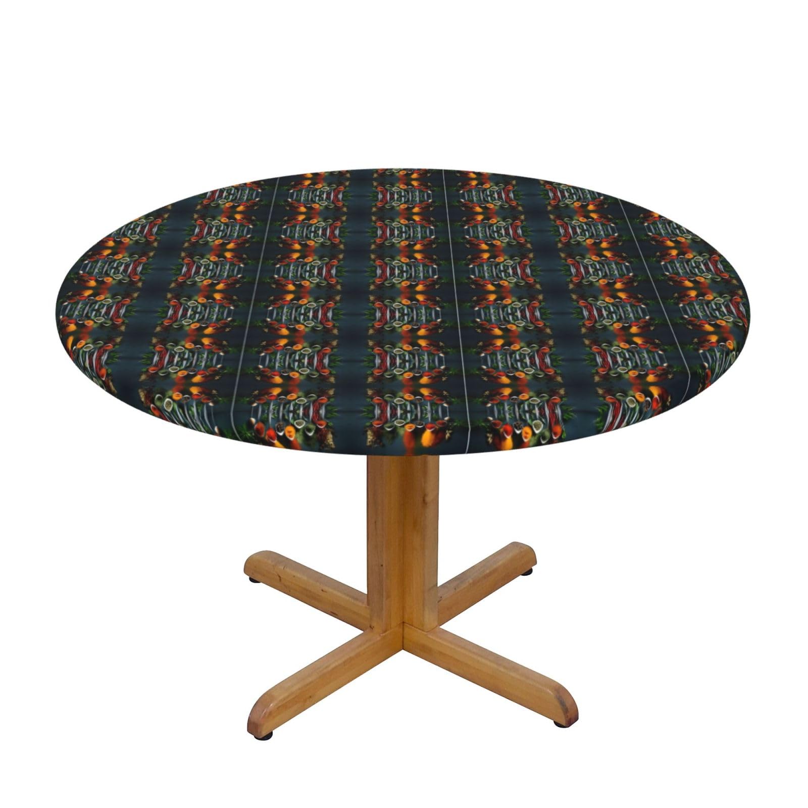 LKJHGFDSAQ - Round Condiment Tablecloth, Waterproof & Stain Protection Fabric, Decorative Tablecloth for Round and Octagon Tables