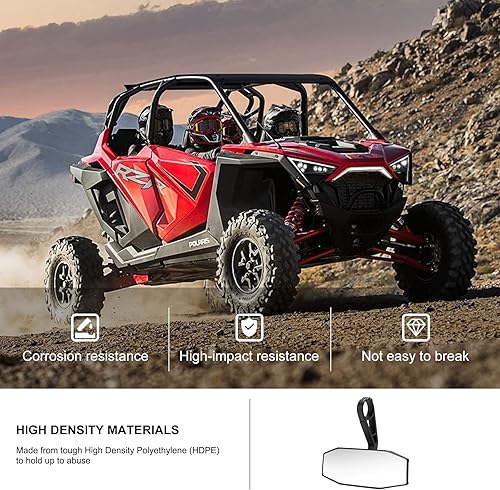 Miniatura 5 de KIWI MASTER Espejos centrales y laterales de visión trasera compatibles con Polaris RZR XP 1000 4 S 900 Turbo 2014-2023 Accesorios Espejo retrovisor