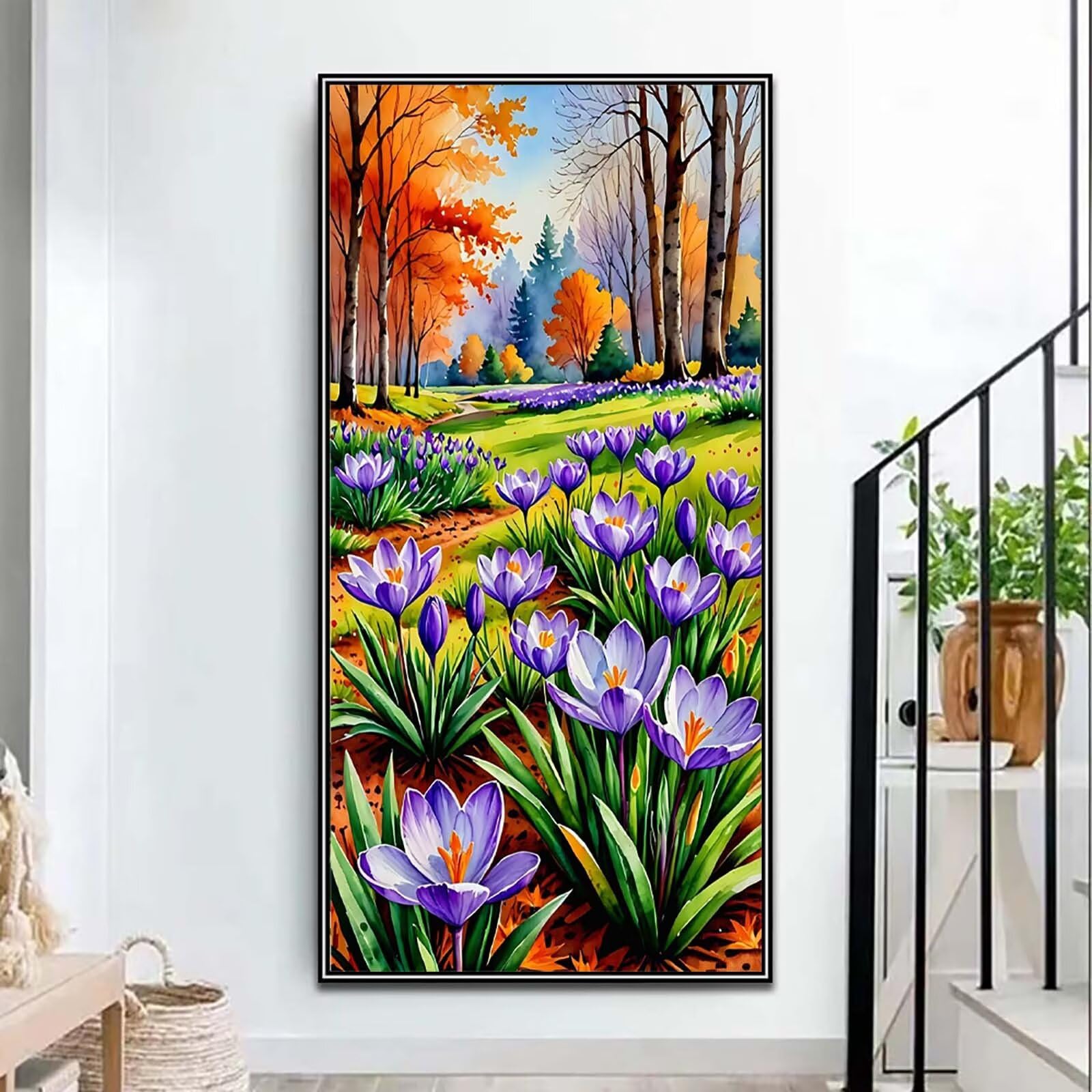 Diamentowe malowanie leśne, DIY diamentowe malowanie dorośli 60x120cm n5w