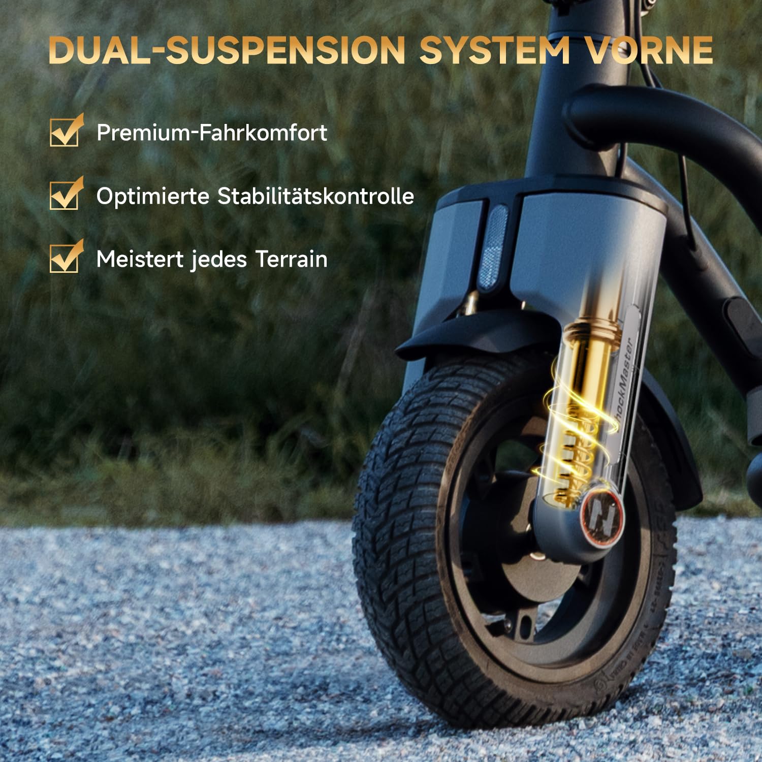 NAVEE N65i Serie, e Scooter mit Straßenzulassung, Scooter Electric ABE, 10 Zoll, max. 65-70 km | Vierfach-Federung | Klappbar mit IPX5 & TÜV-Zulassung Elektroscooter Elektroroller für Erwachsene