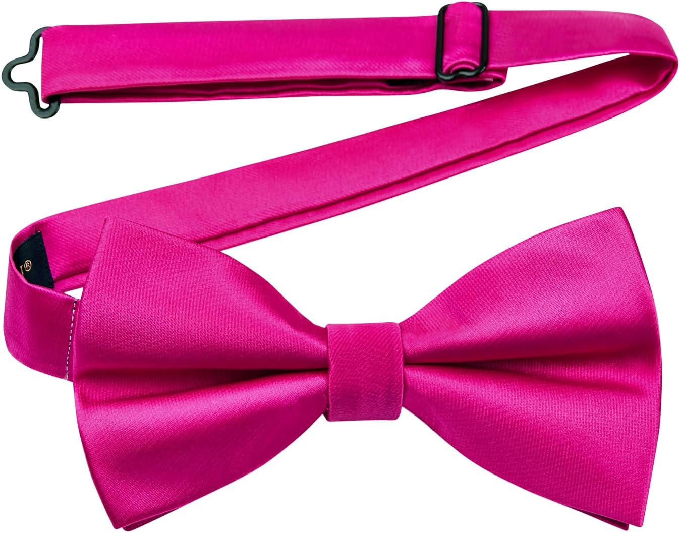 HISDERN Bow Ties for Men Pretied Bowties Classic Formal Business Bow Tie Adjustable Tuxedo Bowtie for Wedding Party