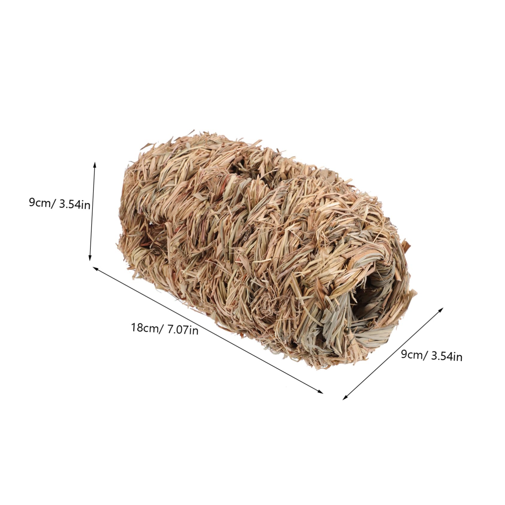 ORFOFE Hamster Straw Hideout Tunnel Nest Woven Pet Straw Nest Breathable Comfortable Hideaway for Hamsters Guinea Pigs Durable Natural Material