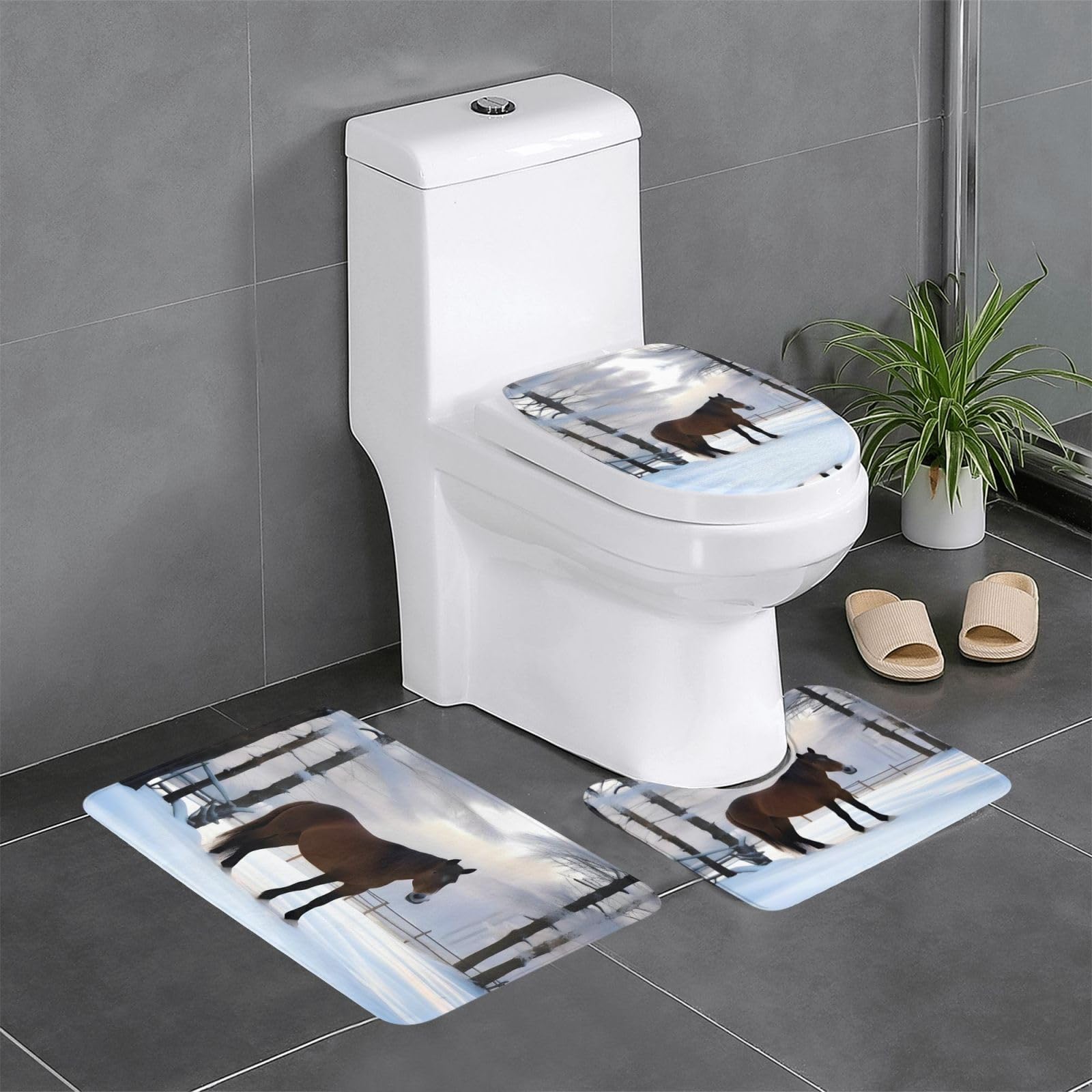 Tapis de salle de bain pour éviter les glissades sur carrelage froid