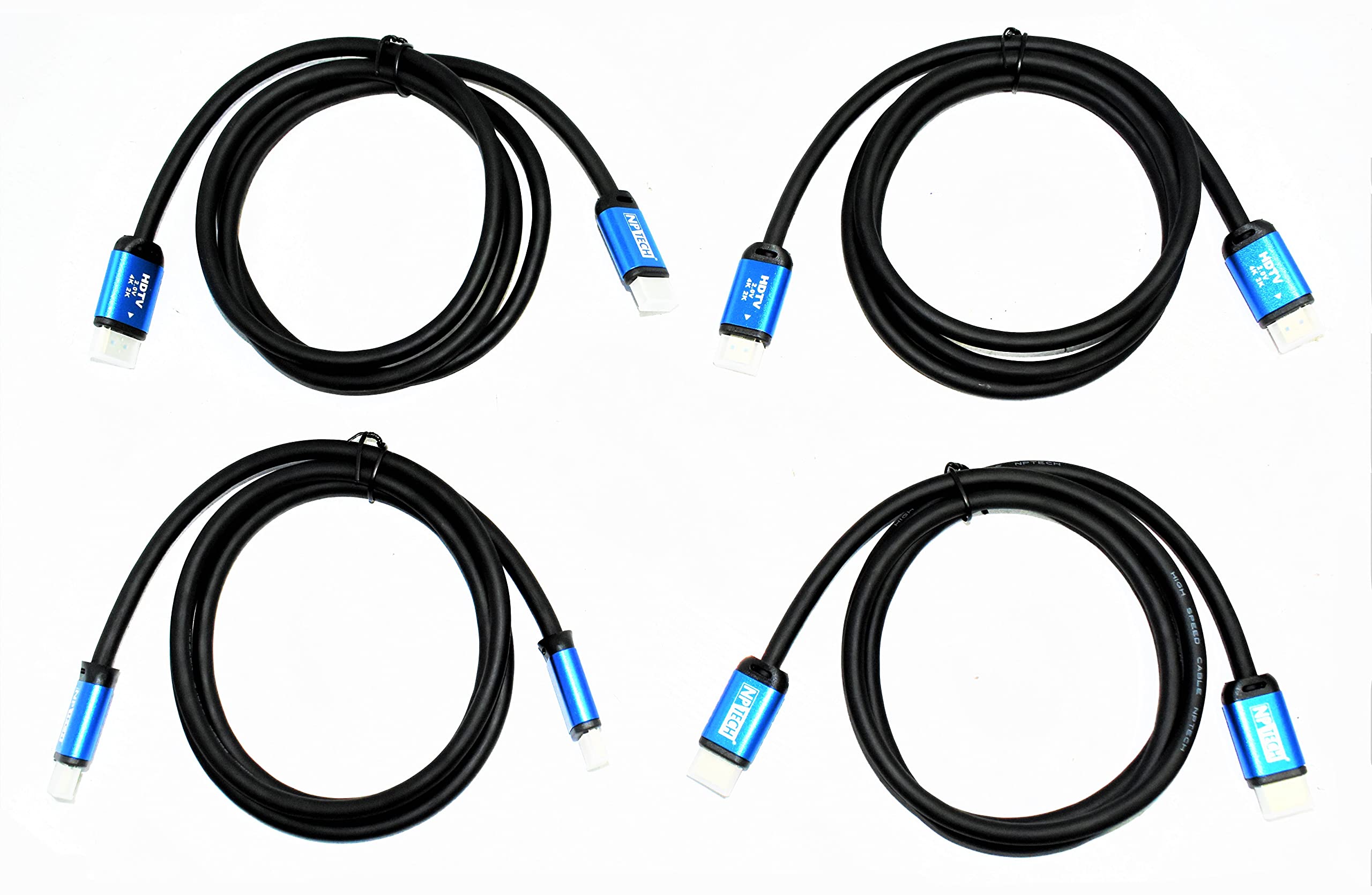 NP TECH 1.5 MTR 4K 2.0 HDMI CABLE, PACK OF 4
