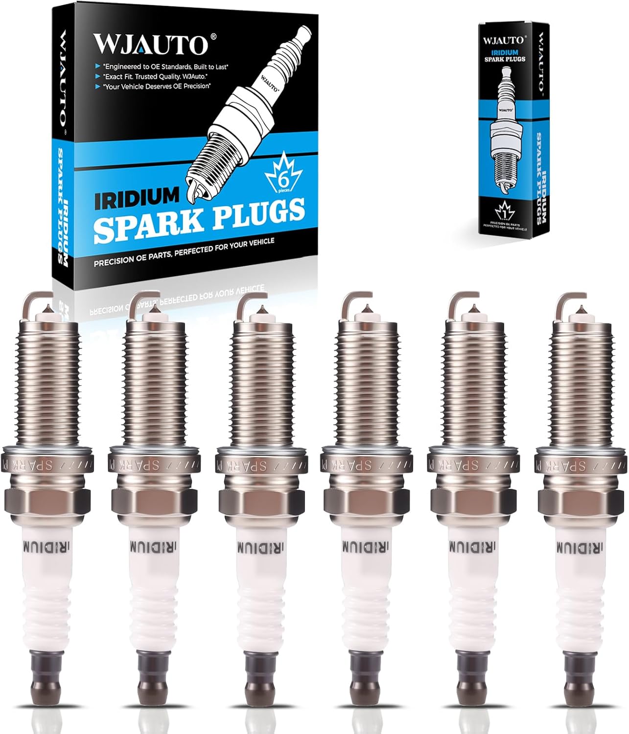 Iridium Spark Plugs 6 Pack, Pre-Gapped OEM Replacement for Toyota 4Runner 2009,2009 FJ Cruiser,2009-2010 Tacoma,2009-2010 Tundra,2014 Tundra V6 4.0L